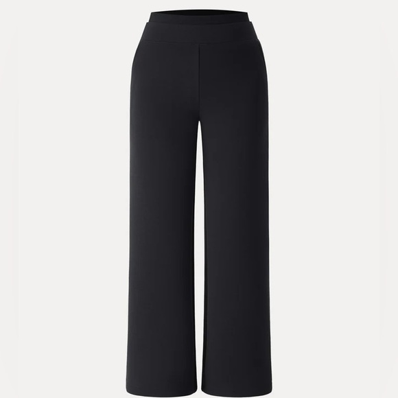 OGL Black Wide-Leg High-Rise Pants